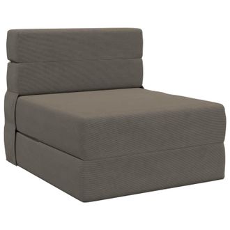 vidaXL Sof&aacute; Cama Plegable Gris Claro 70 X 80 X 60 Cm Tela Vidaxl
