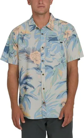 Billabong Sundays Lounge Short Sleeve Button-Up Shirt in Blue Horizon at Nordstrom, Size X-Large