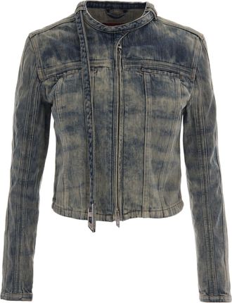 Diesel Washed Vintage Denim Biker Jacket