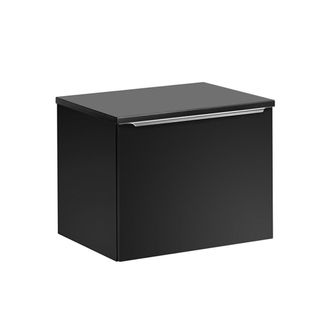 Petits Meubles Mueble bajo lavabo 60cm tableros laminados y mdf negro