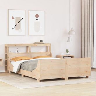 vidaXL Estructura De Cama Sin Colch&oacute;n Madera Maciza De Pino 120x190 Cm Vidaxl