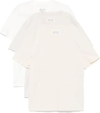 Maison Margiela White Crewneck Cotton Tri-Pack T-Shirt