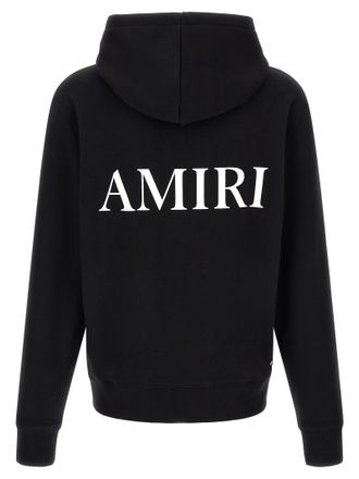 Amiri Logo Embroidered Hoodie - Black