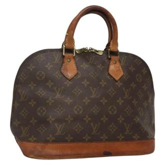 Louis Vuitton Tweedehands Canvas handtassen - Dames - Pre-owned - Bruin - Maat: ONE Size Leer