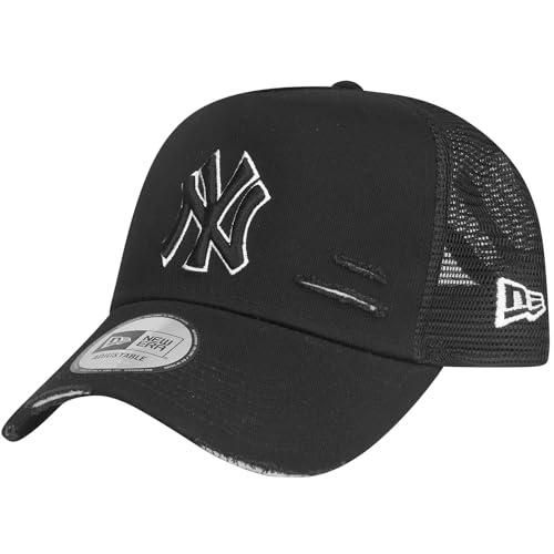 Casquette Plate Noire Ajustée 59FIFTY Black On Black New York Yankees Mlb De New Era