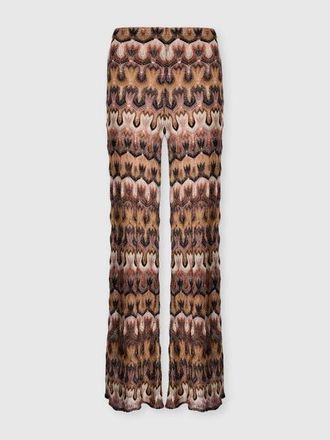 Missoni Trousers In Viscose Lam&eacute; Arabesque Motif in Tan at Nordstrom, Size 40