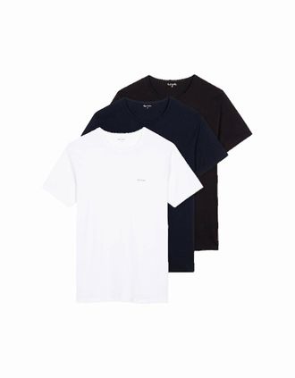 Paul Smith Mens Paul Smith T-shirt 3 Pack Black/Navy/White - Black Navy White - Size: 42