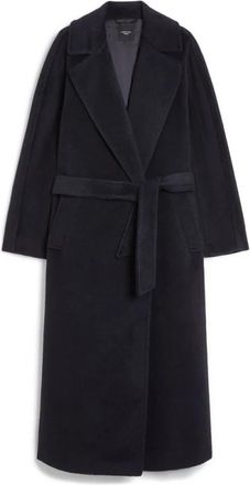 Max Mara Tempera Coat - Dames - Jas met riem - Blauw - M - Wol - Jassen