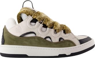 Lanvin Curb Sneakers - Lanvin - Synthetic - White/Khaki