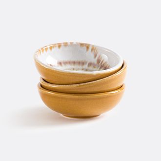 La Redoute Interieurs Set van 3 geglazuurde aardewerk aperitiefkommen, Arzila