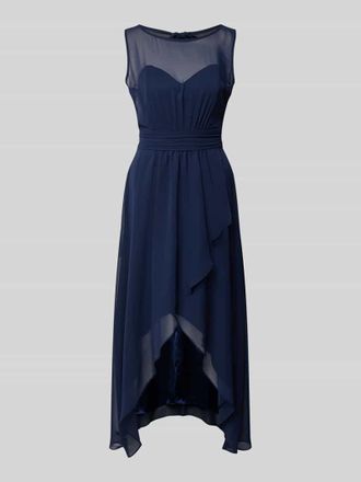 Swing Abendkleid mit Volantsaum in Marine, Gr&ouml;&szlig;e 42