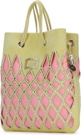 Roger Vivier Womens Tote Yellow Leather