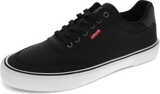 Levi's Munro UL Sneakers Mens Black Leather Lace Up Casual Shoes Hawk2997