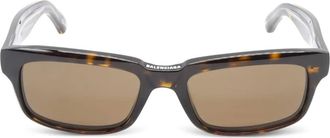Balenciaga 2020s zonnebril met rechthoekig montuur - Bruin
