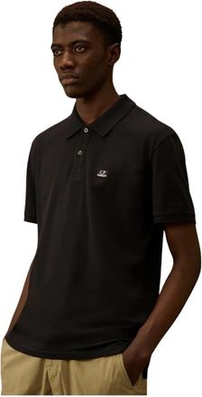 C.P. Company Stretch Piquet Korte Mouw Polo - Heren - Polos - Blauw - M - Katoen - Tops