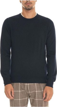 Gran Sasso Wol Kasjmier Viscose Trui - Heren - Ronde hals truien - Blauw - 5XL - Wol - Truien & Vesten