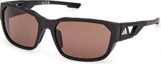 Adidas Sport SP0092 02E Mens Sunglasses Green Size 58