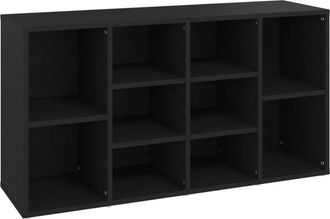 vidaXL Vidaxl - Banco zapatero de madera contrachapada negro 103x30x55 cm