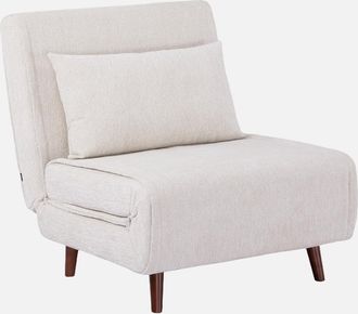 Sweeek Sill&oacute;n Cama Convertible De Chenilla Con Patas De Madera
