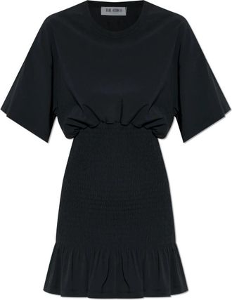 The Attico Jurk met ruches - Dames - Korte kleedjes - Zwart - 2XS - Kleedjes