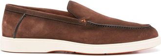 Santoni Mocassini in pelle scamosciata - Marrone