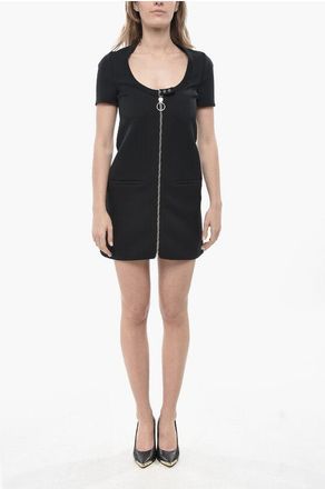 Courr&egrave;ges Flared Zip-Up Dress With Welt Pockets size 40