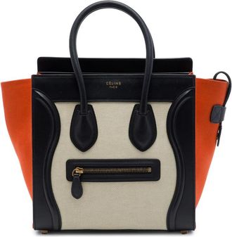 Celine Pre-owned Celine Micro Tricolor Canvas and Leather Luggage Tote Ladies 9NLS17OUEAU2JH2Z