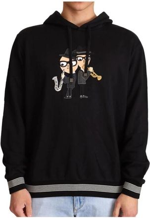 Dolce & Gabbana Hoodies - Heren - Hoodies - Zwart - S - Katoen - Hoodies & sweatvesten