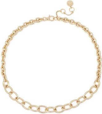 AllSaints Mixed Link Chain Necklace in Shiny Gold at Nordstrom
