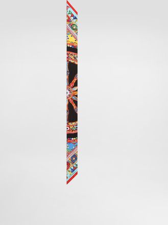 Dolce & Gabbana 6x100 Carretto-print Silk Twill Bandeau - Woman Scarves And Silks Multicolor Onesize