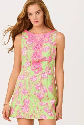 Lilly Pulitzer Elanie Skirted Shift Romper In Pistachio Macaron