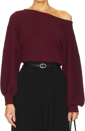 L'Academie Marianna Indre Sweater In Burgundy