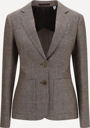 Burberry Blazer monopetto in misto lana e lino Woman 6