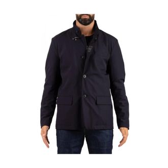 Fay Light Jackets, male, Blue, Size: S Blouson