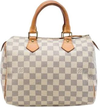 Louis Vuitton Pre-owned Speedy 25 - Dames - Pre-owned - Wit - Maat: ONE Size Leer