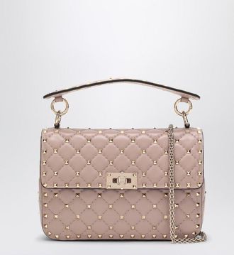 Valentino Garavani Medium Rockstud Spike Bag In Powder