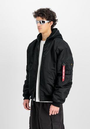Alpha Industries Bomberjacke ALPHA INDUSTRIES MA-1 D-Tec Studio, Herren, Gr. XXL, schwarz (schwarz, schwarz), Obermaterial: 100% Nylon, Futter: 100% Nylon, Kapuze: 75%