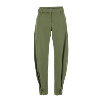 Semicouture Ryana Tapered Broeken - Dames - Broeken - Groen - L - Katoen - Broeken