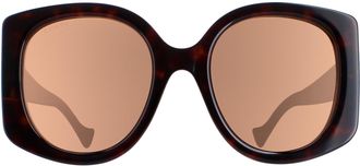Gucci GG1257S 002 donker havana bruin zonnebril