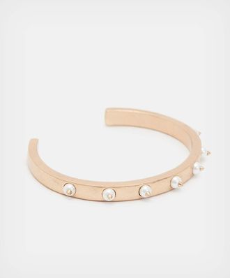 AllSaints Dana Pearl Cuff Bracelet, Size: One Size