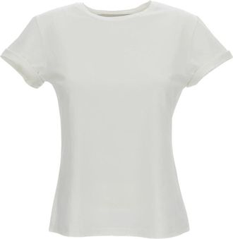 Golden Goose Slim T-shirt van verweerd katoenen jersey - Dames - T-shirts - Wit - XS - Katoen - Tops