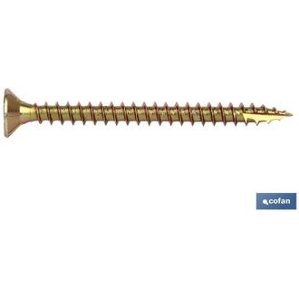 cofan Din 7505a Torx (t-30) M-6x200 Caja 100 Unid., Tornillo Para Aglomerado (rosca Madera) Rosca Parcial Din-7505a. Cabeza Avellanada Mortaja Torx. - Cofan