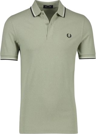 Fred Perry Herenpoloshirt met dubbele kraag (Lichtgroen)