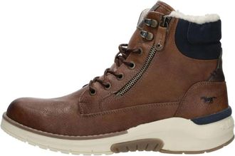 Mustang Schoenen, Heren, Bruin, 44 EU, Leer, Veterschoenen Hoog