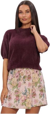 Ydence Knitted Top Mary - Dames - Ronde hals truien - Paars - XS - Truien & Vesten