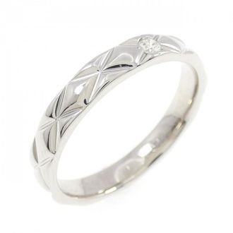 Chanel Platinum Platinum 950 Band Ring (Pre-Owned)