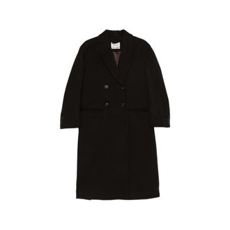 Low Classic Double-breasted Shawl-collar Coat