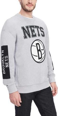 Tommy Jeans Mens Tommy Jeans Heather Gray Brooklyn Nets Hayes Crew Neck Pullover Sweatshirt at Nordstrom, Size Xx-Large