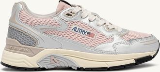 Autry SNEAKERS HYPERWAY IN PELLE SINTETICA E MESH ARGENTO POWDER E FEATHER GRAY