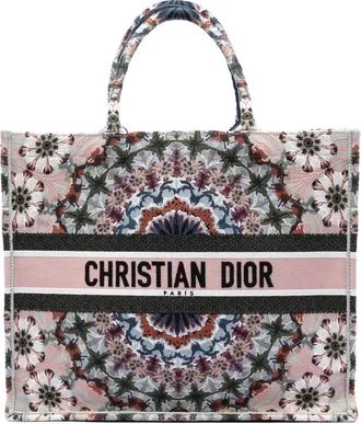 Dior Pre-owned Dior Large Embroidered Canvas KaleiDiorscopic Book Tote Ladies 6J5M6JF3P4E0UGPC